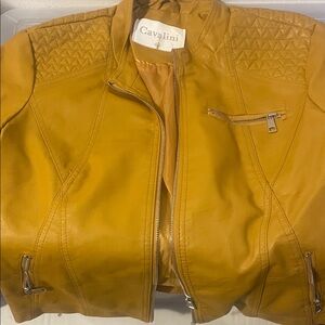 Cavalini Women's Mustard Leather Jacket
